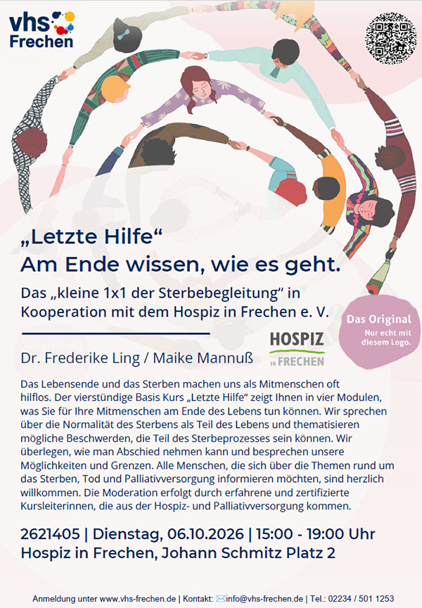 Flyer letzte Hilfe Kurs am 06.10.2026